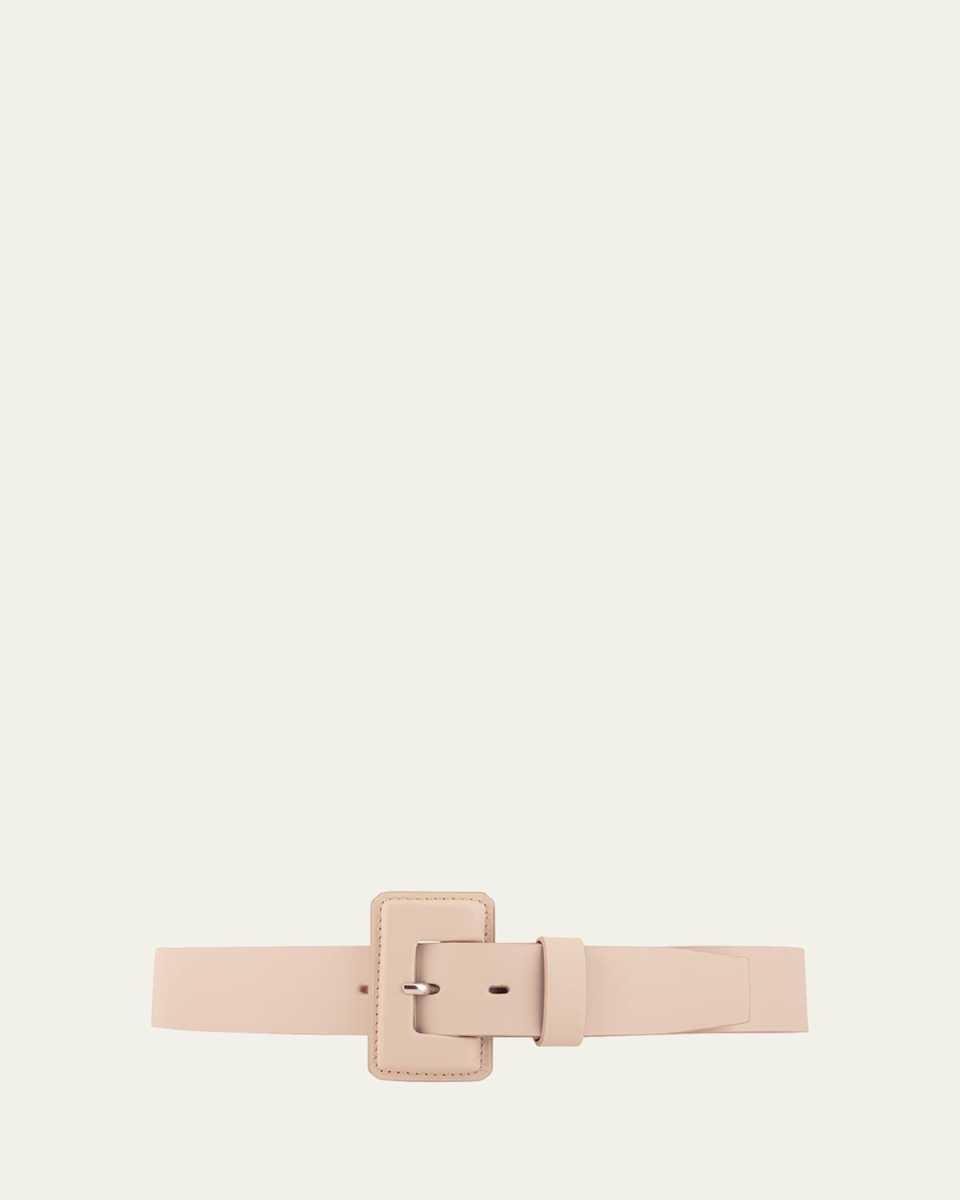 La Petite Merveilleuse Timeless Leather Belt with Covered Buckle